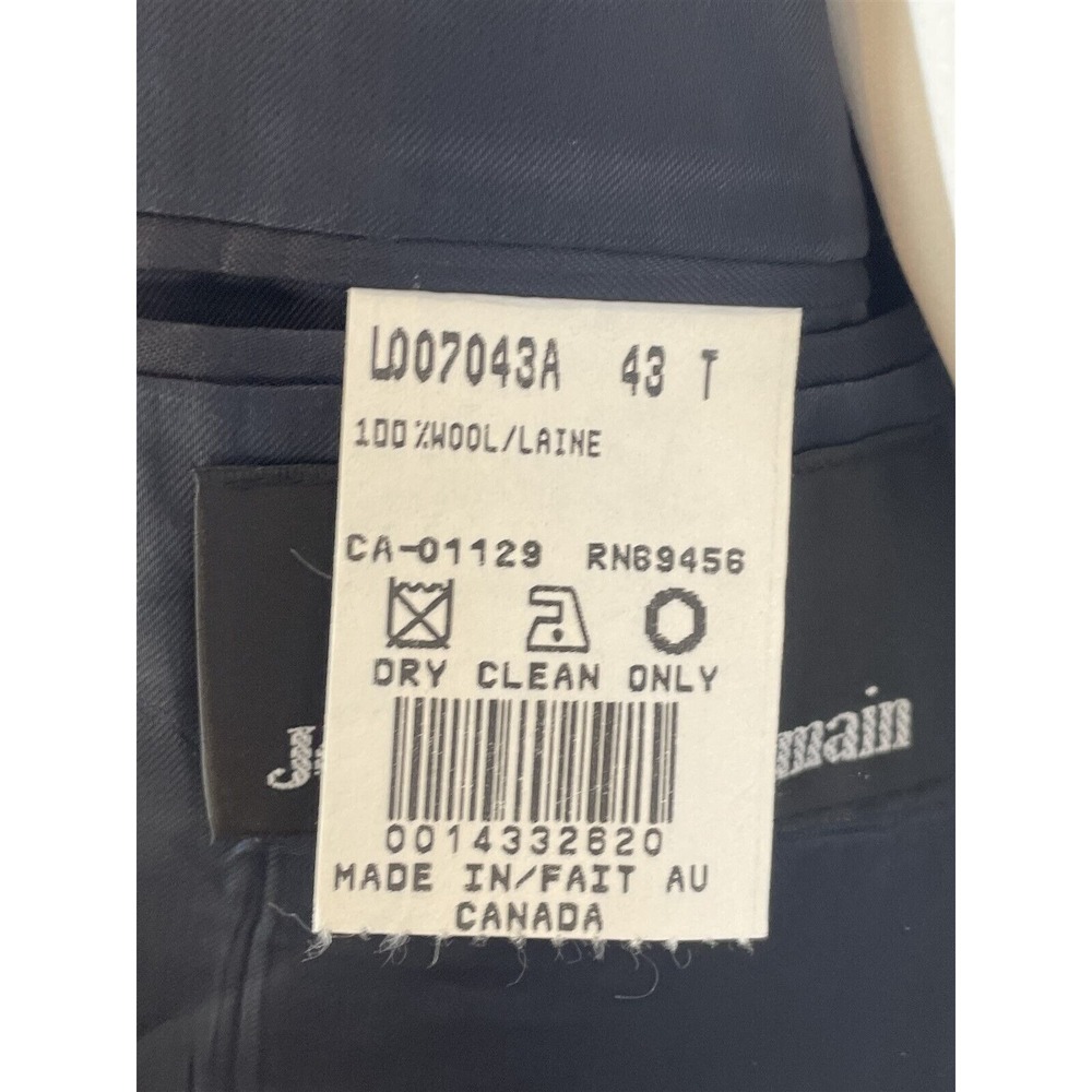 NWT VTG Jean-Paul Germain 44L 2 Piece Black Super 90's Wool 3 Button Suit - Picture 10 of 15